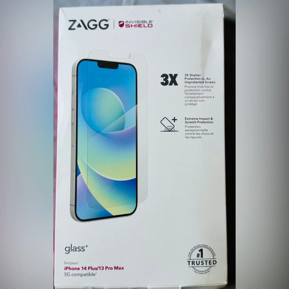 InvisibleShield Glass+ Screen Protector for iPhone 14 Plus/13 Pro Max - Clear